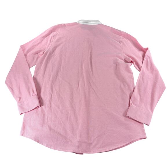 NWT Brooks Brothers Pink Performance Knit 100% Cotton Long Sleeve Men's Sz XL - Picture 4 of 8